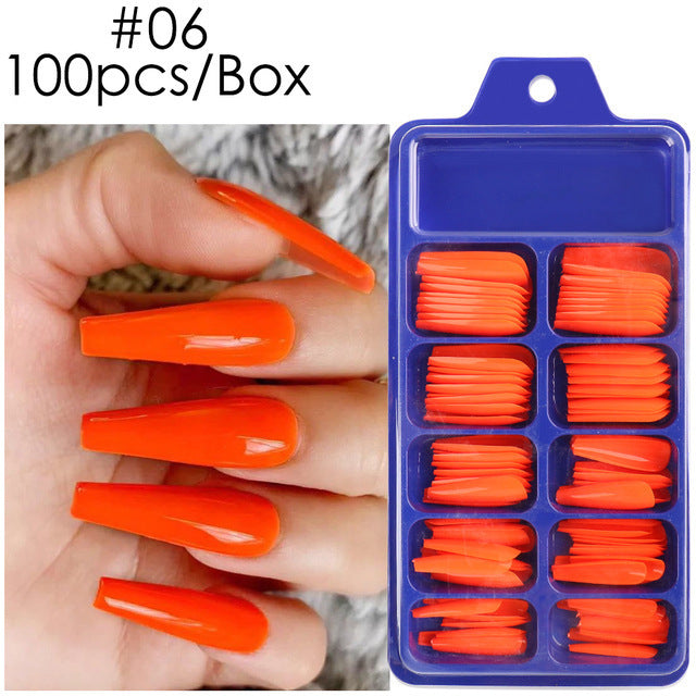 Blue Box Full Paste Wear Long Ballet Nail Plate