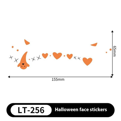 Halloween Makeup Stickers Dress Up Cute Painted