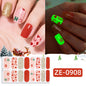 New Christmas Luminous Nail Applique Nail Stickers
