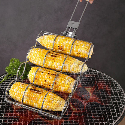 Electroplating Creative Folding Handle Household Anti-scald Barbecue Clip Outdoor Cooking Corn Toast Clamp