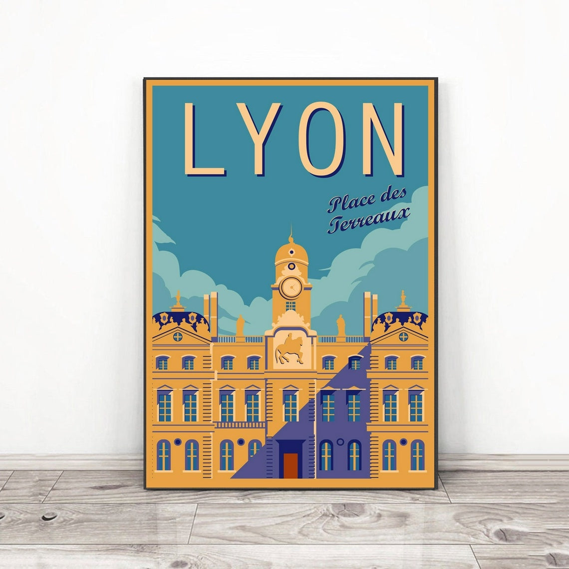 Lyon Art Wall Posters Vintage Tours Of France