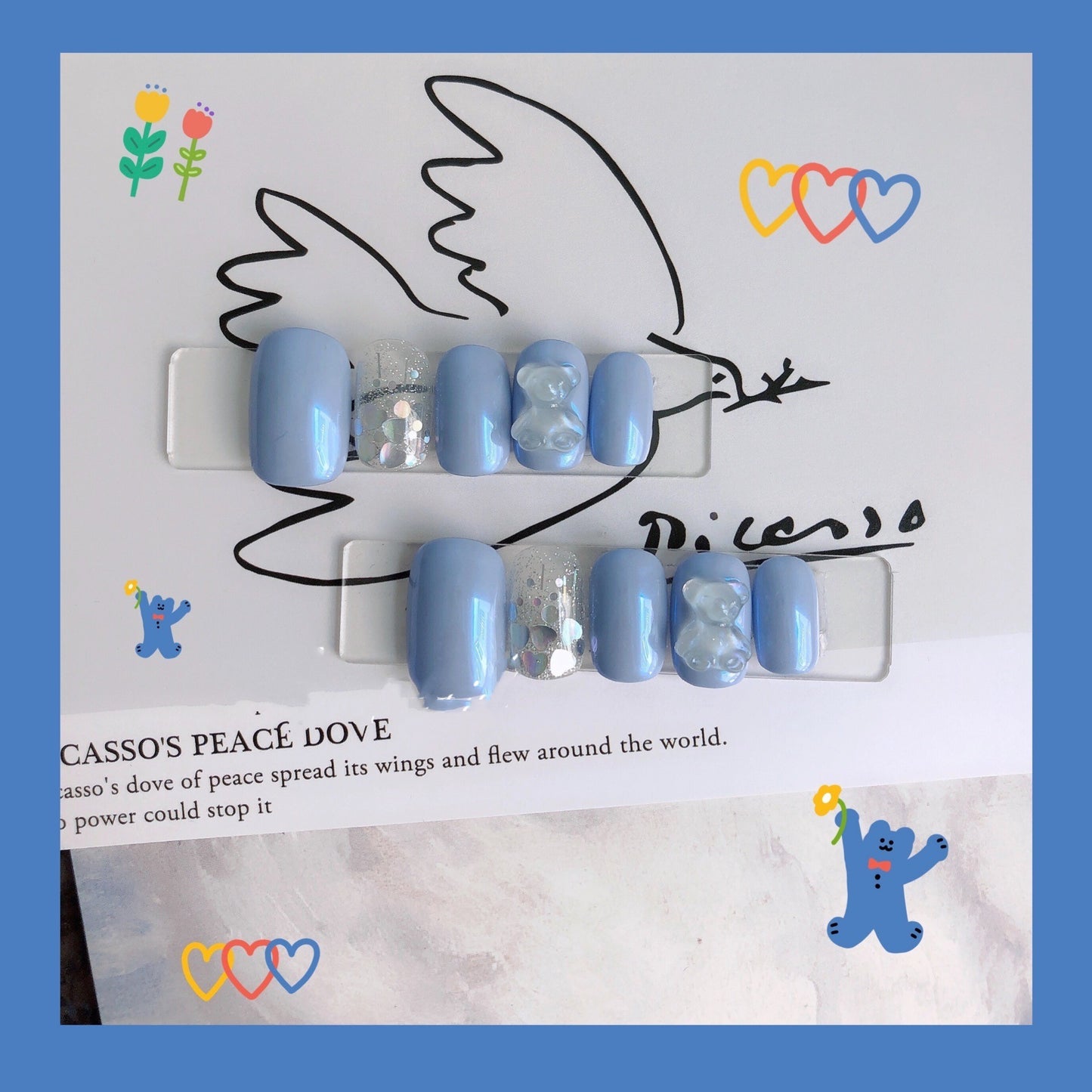 Aurora Bear False Nail Patch