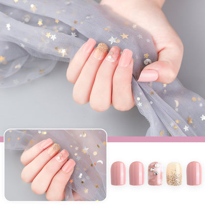 DIY Glitter Boxed Waterproof Fake Nail Patch