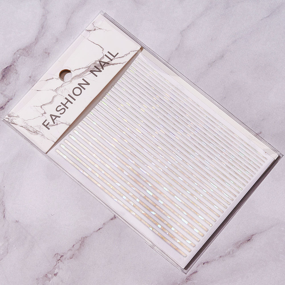 Stickers Bright Line Back Glue Nail Paste Decorative Multi-color Nail Patches