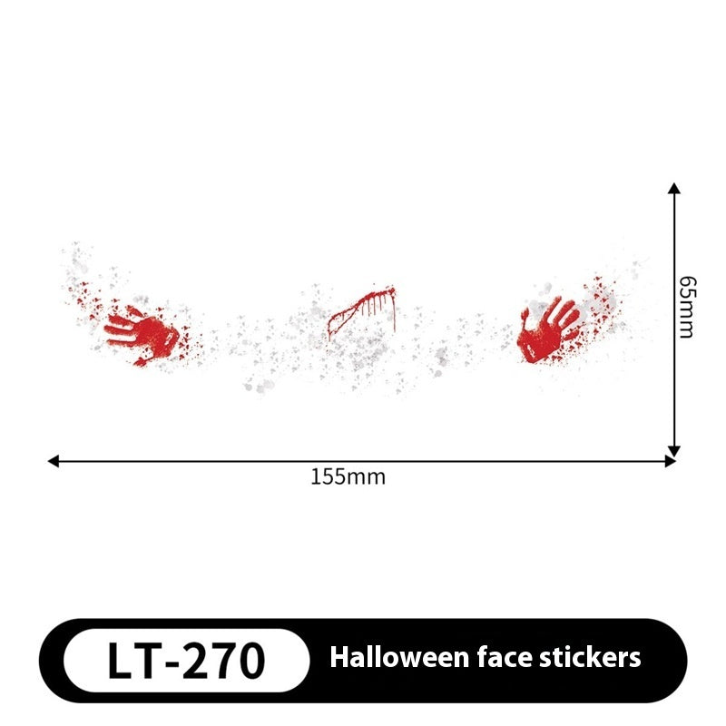 Halloween Makeup Stickers Dress Up Cute Painted