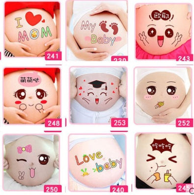 Compatible with Apple, Pregnant women take pictures of pregnant women with belly stickers, pregnant women with belly stickers, pregnant women with navel stickers, photo studios, Photo Props
