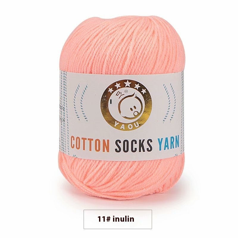 3-strand Combed Cotton Wool DIY Handmade Doll Toys For Babies And Children Yarn 50g