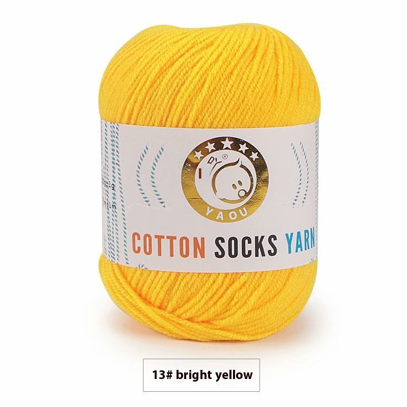 3-strand Combed Cotton Wool DIY Handmade Doll Toys For Babies And Children Yarn 50g