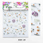 Flower series relief nail stickers
