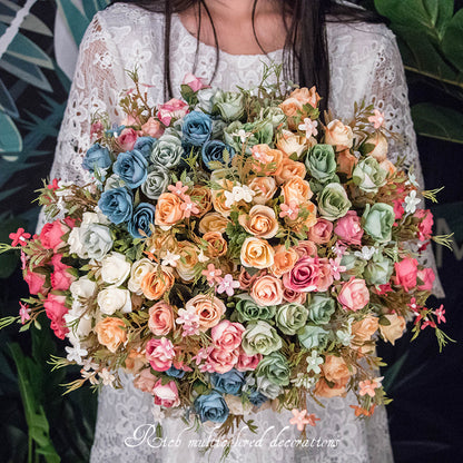 Mix And Match Artificial Flowers Fake Bouquets Indoor Plastic Flowers Dried Flowers