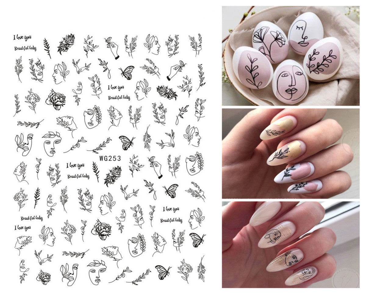 Summer Graffiti Ultra-thin Adhesive Nail Stickers