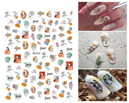 Summer Graffiti Ultra-thin Adhesive Nail Stickers