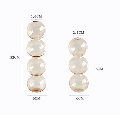 Transparent Glass Gourd Small Vase Flower Arrangement Ddried Flowers Hydroponics