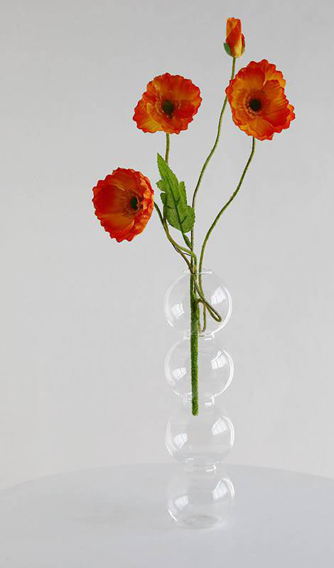 Transparent Glass Gourd Small Vase Flower Arrangement Ddried Flowers Hydroponics