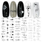 Cross-Border Nail Stickers New Japanese European And American 3D Hot Stamping Full Stickers Black And White Rose Heart-Shaped Ink Nail Decals