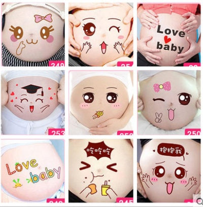 Compatible with Apple, Pregnant women take pictures of pregnant women with belly stickers, pregnant women with belly stickers, pregnant women with navel stickers, photo studios, Photo Props