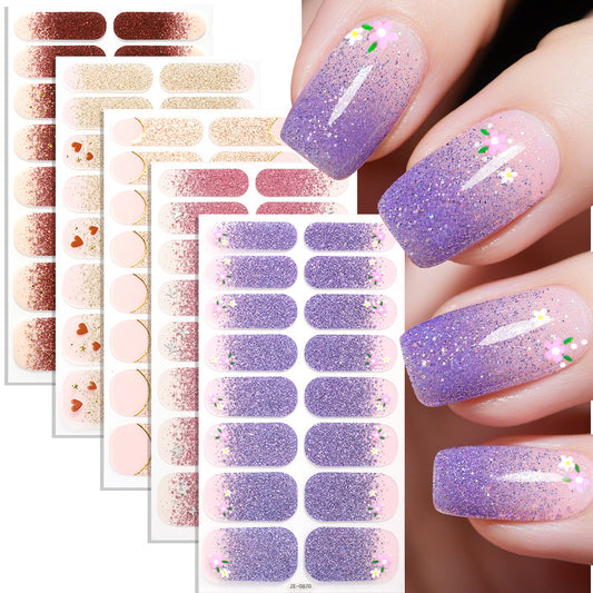 Gradient Onion Powder French Nail Applique Nail Stickers