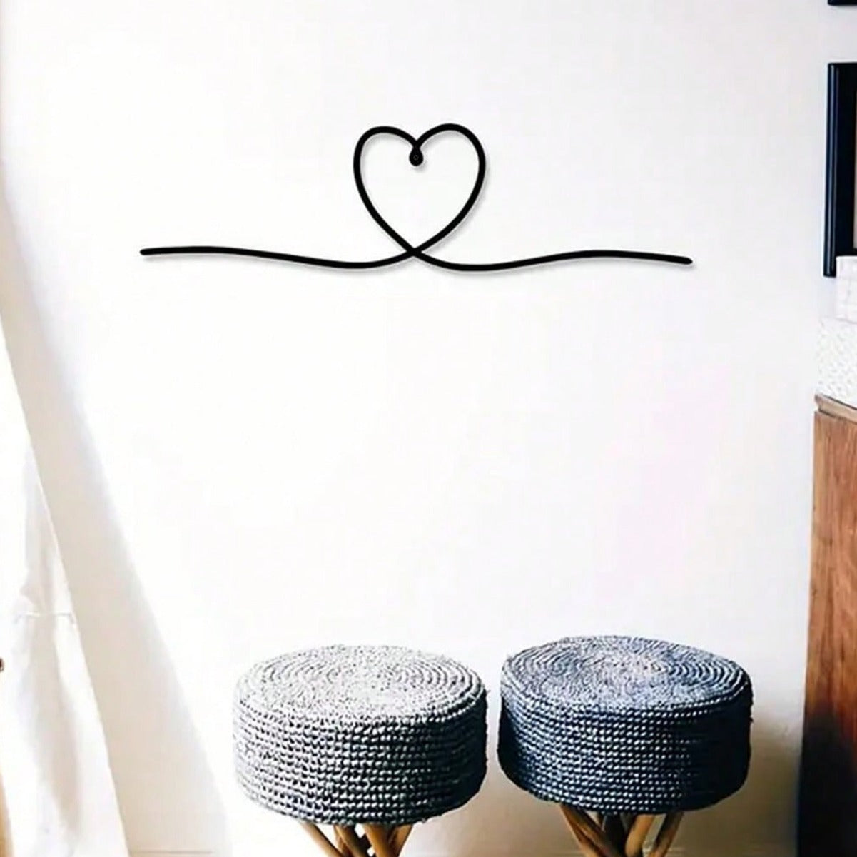 Metal Heart Art Wall Hanging Decorations