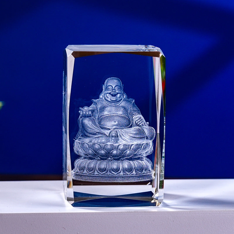 Interior Carving 3D Animal Series Crystal Statue Tourist Souvenir