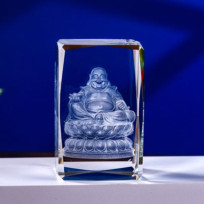 Interior Carving 3D Animal Series Crystal Statue Tourist Souvenir