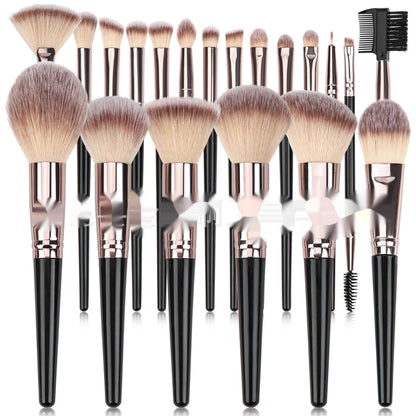 Black Makeup Brush Suit Foundation Eyeshadow Highlight