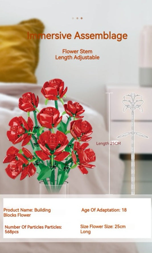 Puzzle - Rose, Blooming Flowers-Only Self Pickup