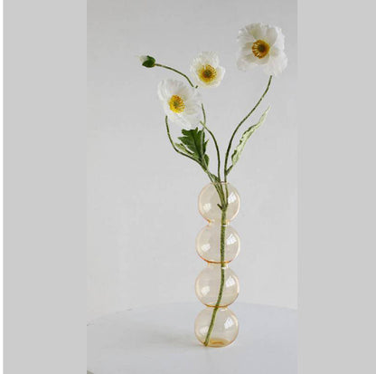 Transparent Glass Gourd Small Vase Flower Arrangement Ddried Flowers Hydroponics