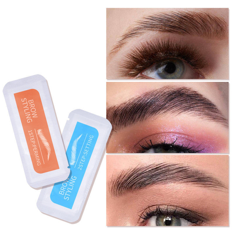 Disposable eyebrow shaping agent
