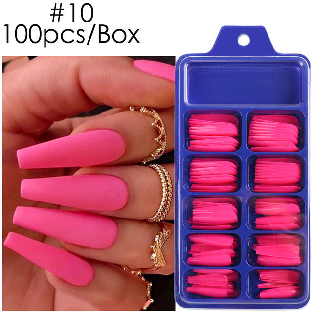 Blue Box Full Paste Wear Long Ballet Nail Plate