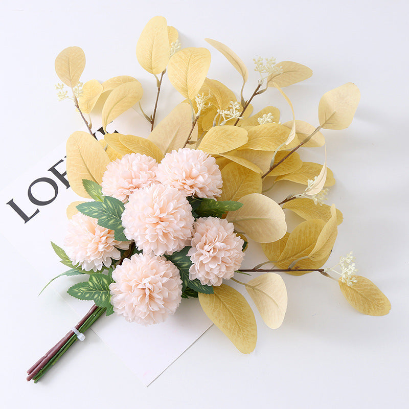 Artificial Faux Flowers Nordic Holding Ball Chrysanthemum Bouquet