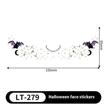 Halloween Makeup Stickers Dress Up Cute Painted