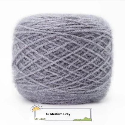 3 Two Groups Of Squirrel-velvet Yarn Hand-knitted Medium Thickness Hat Scarf Coat Waistcoat Cushion Plush Wool 150g