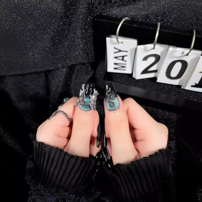 Metal Butterfly Fake Nails Detachable Handmade Wear Armor