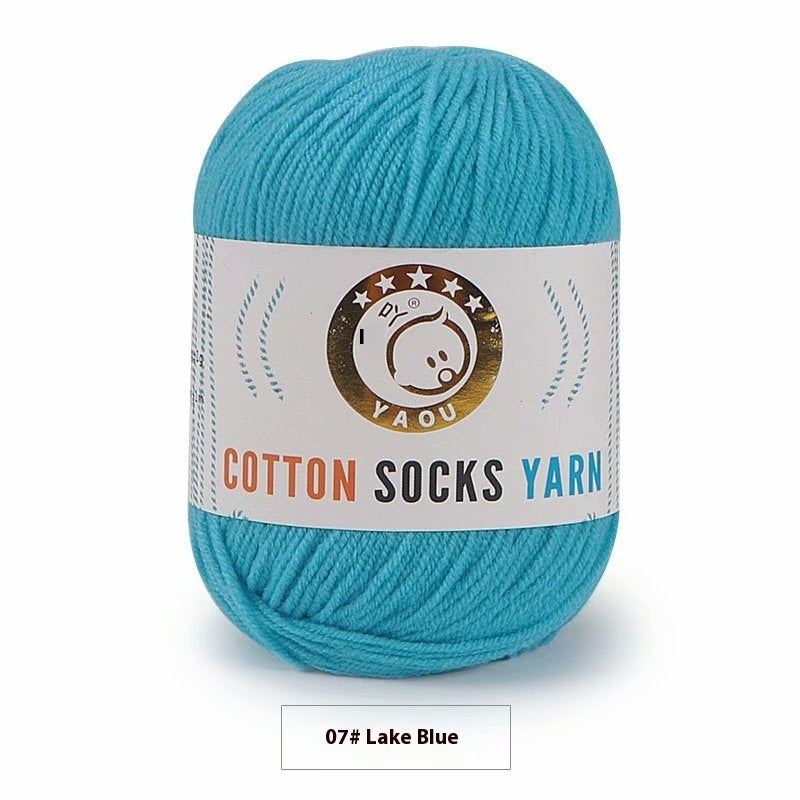 3-strand Combed Cotton Wool DIY Handmade Doll Toys For Babies And Children Yarn 50g