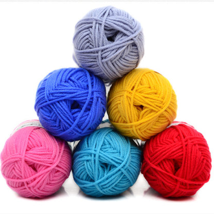 5-Strand Milk Cotton Wool Woven Medium Thickness Doll Slippers Yarn