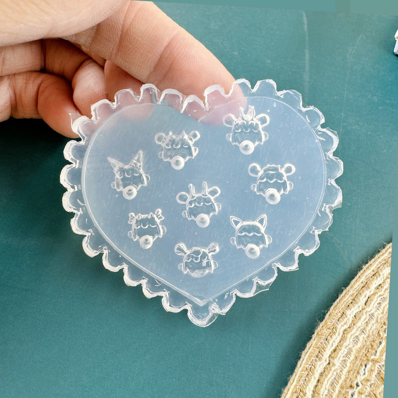 Silicone Non-whitening Flower Cartoon Manicure Mold