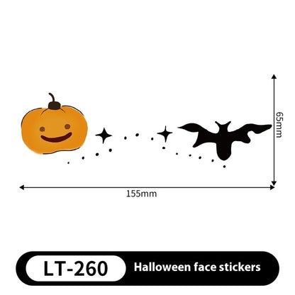 Halloween Makeup Stickers Dress Up Cute Painted
