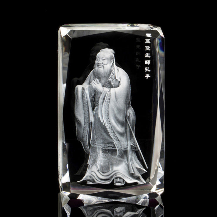 Interior Carving 3D Animal Series Crystal Statue Tourist Souvenir