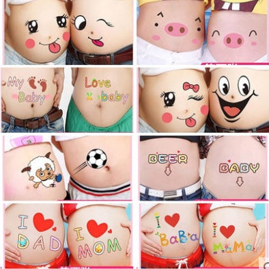 Compatible with Apple, Pregnant women take pictures of pregnant women with belly stickers, pregnant women with belly stickers, pregnant women with navel stickers, photo studios, Photo Props