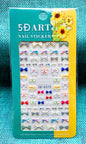 Embossed Nail Sticker Plaid Nail Sticker Three-dimensional Bow Nail Sticker Summer Nail Sticker