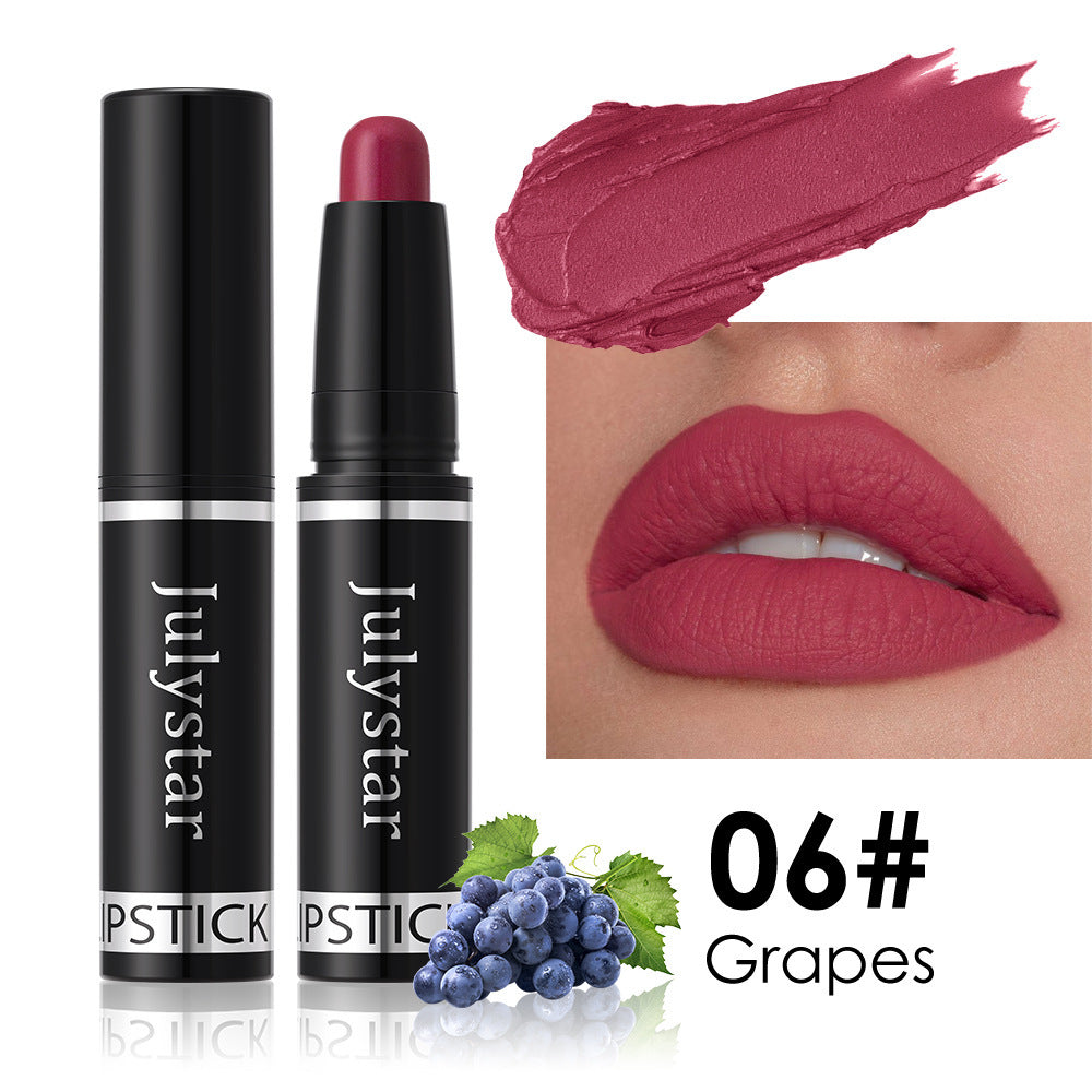 Matte Finish Makeup Lipstick Rotating Velvet Lasting No Stain On Cup
