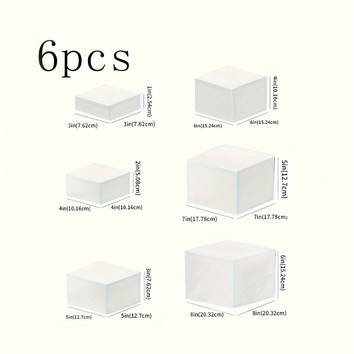 6 Acrylic Display Boxes