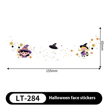Halloween Makeup Stickers Dress Up Cute Painted