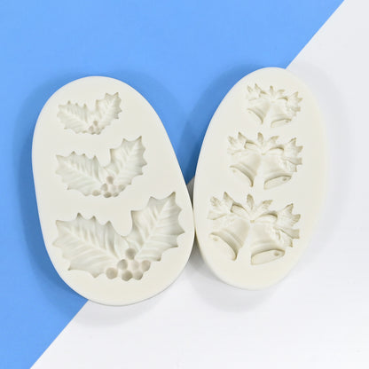 Jingling Bell Leaf Of Chinese Ilex Silicone Mold Fondant Cake Decoration Mold