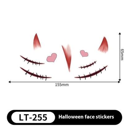 Halloween Makeup Stickers Dress Up Cute Painted