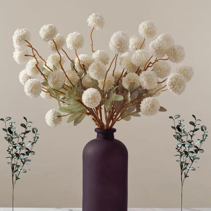 5 Autumn Dandelion Fake Flower Decoration Artificial Flowers