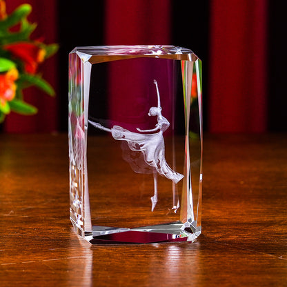 Interior Carving 3D Animal Series Crystal Statue Tourist Souvenir