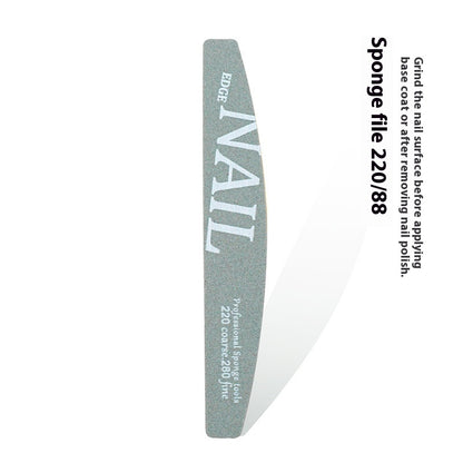 Manicure Nail File Polish Rub Pieces Nail Scissors Sponge Rub Burnishing Stick Nail Beauty Tool Set