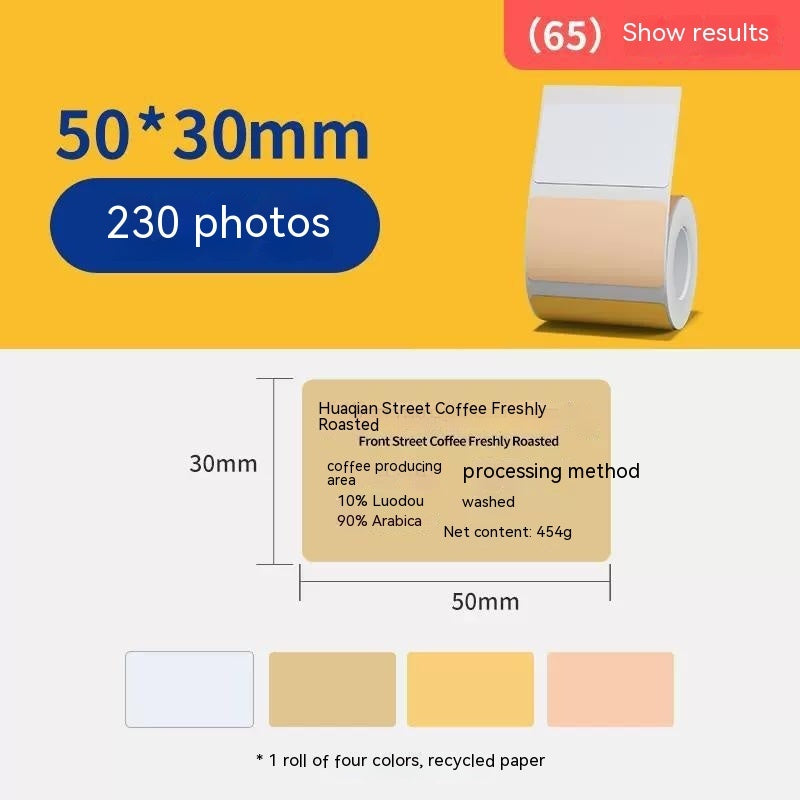 Three-proof Thermal Paper Sticker Waterproof Color Label Printing Paper