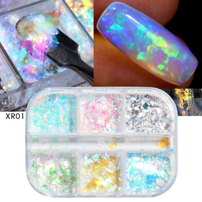 Reflective And Translucent Edelweiss Powder Nail Sequins
